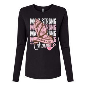 Pray For Maui Hawaii Strong Womens Cotton Relaxed Long Sleeve T-Shirt