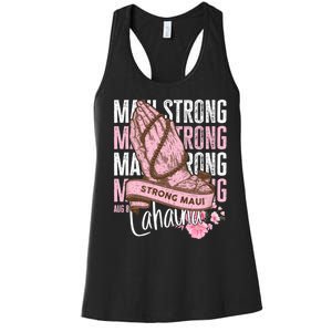 Pray For Maui Hawaii Strong Women's Racerback Tank