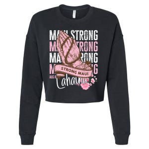 Pray For Maui Hawaii Strong Cropped Pullover Crew