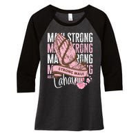 Pray For Maui Hawaii Strong Women's Tri-Blend 3/4-Sleeve Raglan Shirt