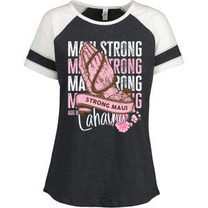 Pray For Maui Hawaii Strong Enza Ladies Jersey Colorblock Tee