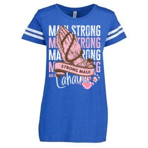 Pray For Maui Hawaii Strong Enza Ladies Jersey Football T-Shirt