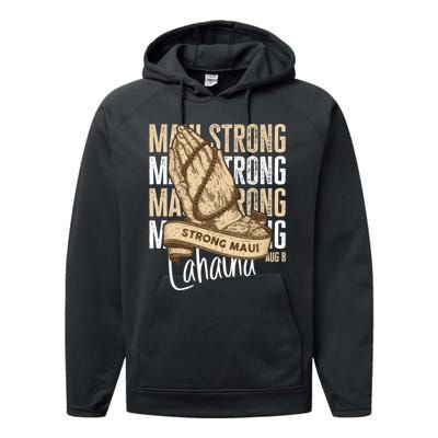 Pray For Maui Hawaii Strong Performance Fleece Hoodie