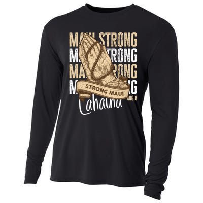 Pray For Maui Hawaii Strong Cooling Performance Long Sleeve Crew