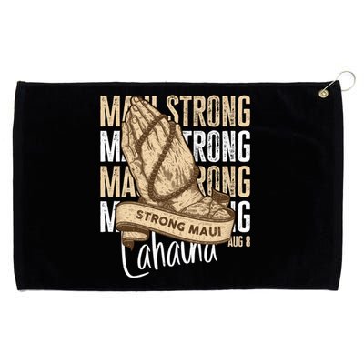 Pray For Maui Hawaii Strong Grommeted Golf Towel