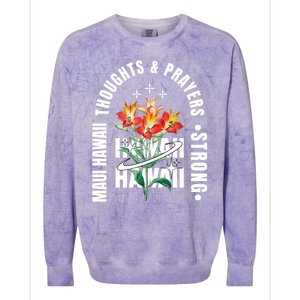 Pray For Maui Hawaii Strong Colorblast Crewneck Sweatshirt