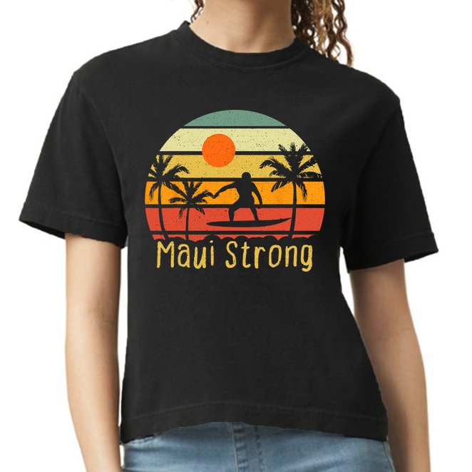 Pray For Maui Hawaii Strong Maui Comfort Colors Boxy T-Shirt