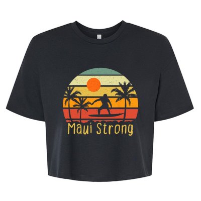 Pray For Maui Hawaii Strong Maui Bella+Canvas Jersey Crop Tee