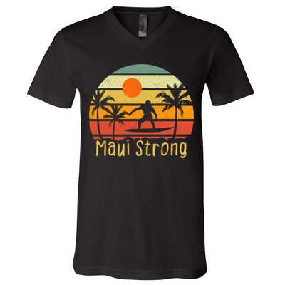 Pray For Maui Hawaii Strong Maui V-Neck T-Shirt