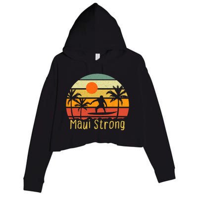 Pray For Maui Hawaii Strong Maui Crop Fleece Hoodie