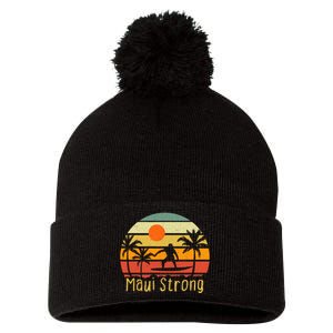 Pray For Maui Hawaii Strong Maui Pom Pom 12in Knit Beanie