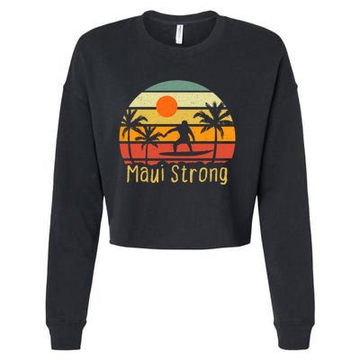 Pray For Maui Hawaii Strong Maui Cropped Pullover Crew