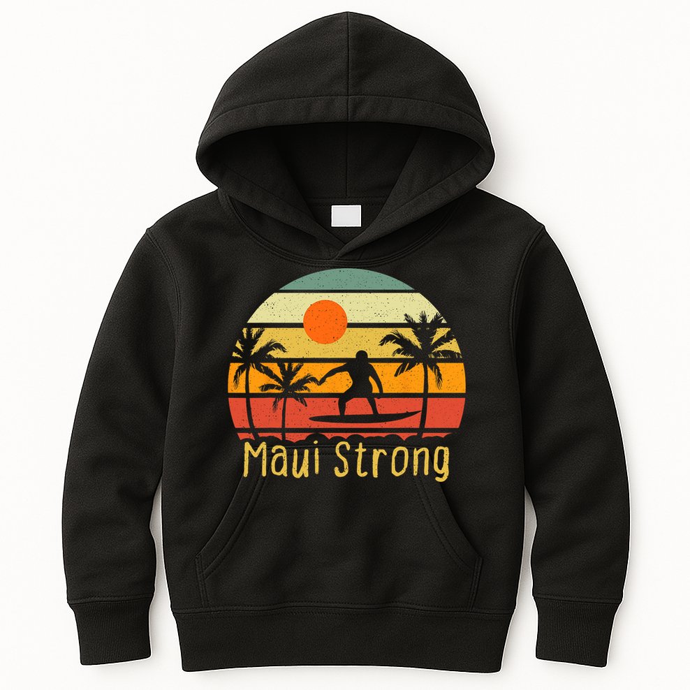 Pray For Maui Hawaii Strong Maui Kids Hoodie