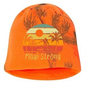 Pray For Maui Hawaii Strong Maui Kati - Camo Knit Beanie