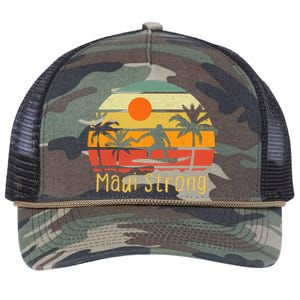 Pray For Maui Hawaii Strong Maui Retro Rope Trucker Hat Cap