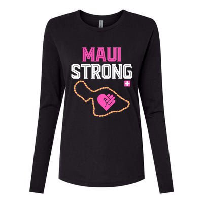 Pray For Maui Hawaii Strong Design Womens Cotton Relaxed Long Sleeve T-Shirt