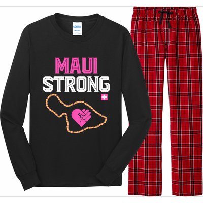 Pray For Maui Hawaii Strong Design Long Sleeve Pajama Set