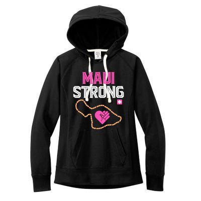 Pray For Maui Hawaii Strong Design Women's Fleece Hoodie