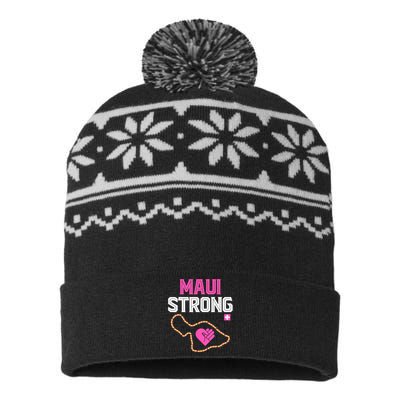 Pray For Maui Hawaii Strong Design USA-Made Snowflake Beanie