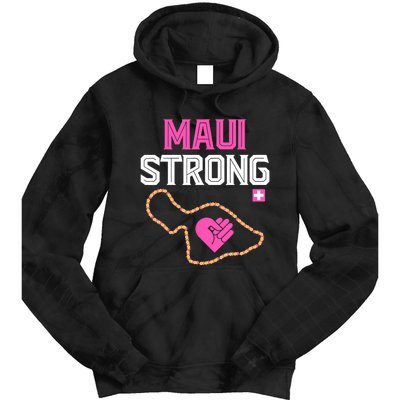 Pray For Maui Hawaii Strong Design Tie Dye Hoodie