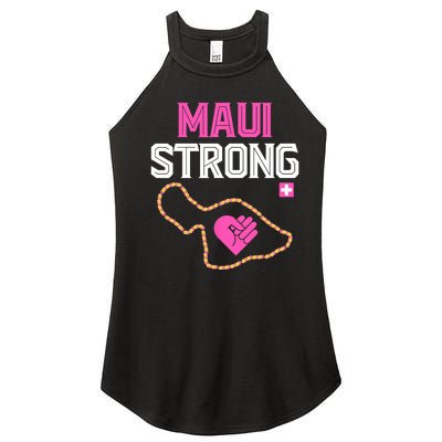 Pray For Maui Hawaii Strong Design Women's Perfect Tri Rocker Tank