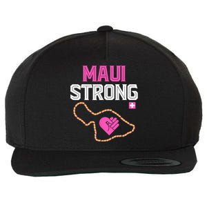 Pray For Maui Hawaii Strong Design Wool Snapback Cap