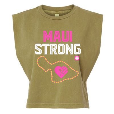 Pray For Maui Hawaii Strong Design Garment-Dyed Women's Muscle Tee