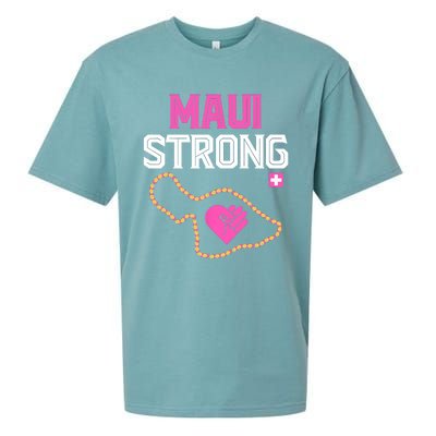 Pray For Maui Hawaii Strong Design Sueded Cloud Jersey T-Shirt