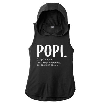 Popi For Men Fathers Day Idea Regular Grandpa Popi Ladies PosiCharge Tri-Blend Wicking Draft Hoodie Tank