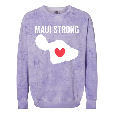 Pray For Maui Hawaii Strong Colorblast Crewneck Sweatshirt