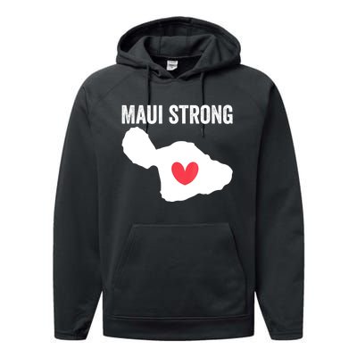 Pray For Maui Hawaii Strong Performance Fleece Hoodie