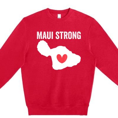 Pray For Maui Hawaii Strong Premium Crewneck Sweatshirt