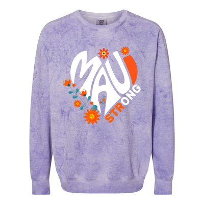 Pray For Maui Hawaii Strong We Stay With Maui Hawaii Colorblast Crewneck Sweatshirt