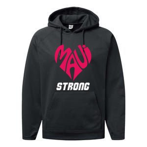 Pray For Maui Hawaii Strong Maui Wildfire Support Men Women Performance Fleece Hoodie