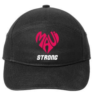 Pray For Maui Hawaii Strong Maui Wildfire Support Men Women 7-Panel Snapback Hat