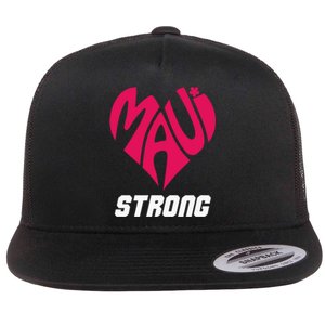 Pray For Maui Hawaii Strong Maui Wildfire Support Men Women Flat Bill Trucker Hat