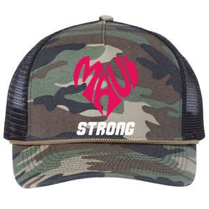 Pray For Maui Hawaii Strong Maui Wildfire Support Men Women Retro Rope Trucker Hat Cap