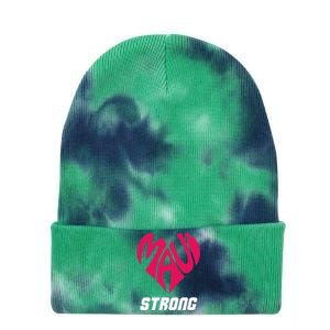 Pray For Maui Hawaii Strong Maui Wildfire Support Men Women Tie Dye 12in Knit Beanie