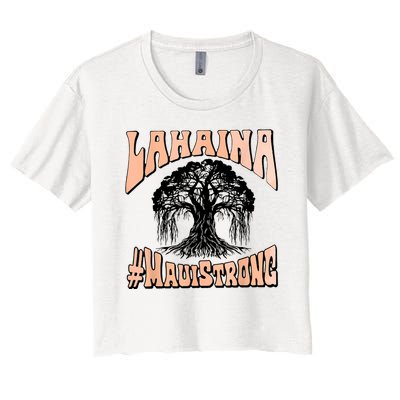 Pray For Maui Hawaii Strong Women's Crop Top Tee