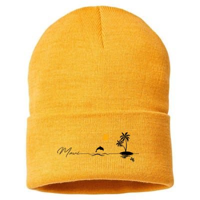 Pray For Maui Hawaii Strong Sustainable Knit Beanie