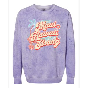 Pray For Maui Hawaii Strong Colorblast Crewneck Sweatshirt