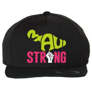 Pray For Maui Hawaii Beach Strong Gift Wool Snapback Cap