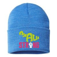 Pray For Maui Hawaii Beach Strong Gift Sustainable Knit Beanie