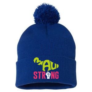 Pray For Maui Hawaii Beach Strong Gift Pom Pom 12in Knit Beanie