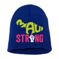 Pray For Maui Hawaii Beach Strong Gift Short Acrylic Beanie