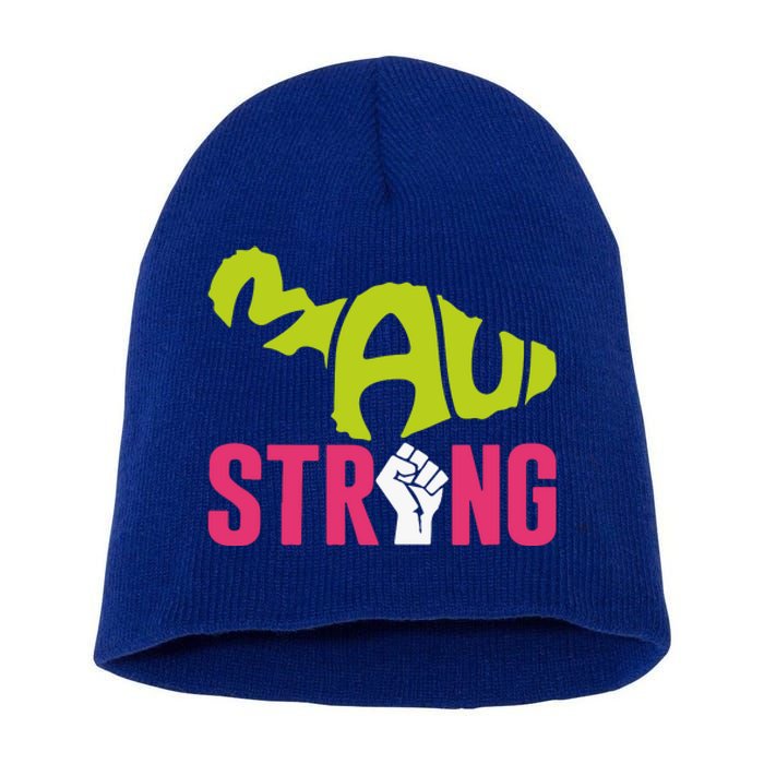 Pray For Maui Hawaii Beach Strong Gift Short Acrylic Beanie