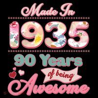 Pink Floral Made In 1935 90 Years Of Being Awesome Birthday Impact Tech Backpack