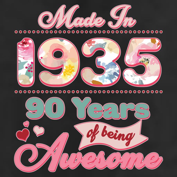 Pink Floral Made In 1935 90 Years Of Being Awesome Birthday Adult Drive Performance Visor