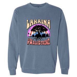 Pray For Maui Hawaii Lahaina Banyan Tree Gift Garment-Dyed Sweatshirt