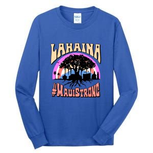 Pray For Maui Hawaii Lahaina Banyan Tree Gift Tall Long Sleeve T-Shirt